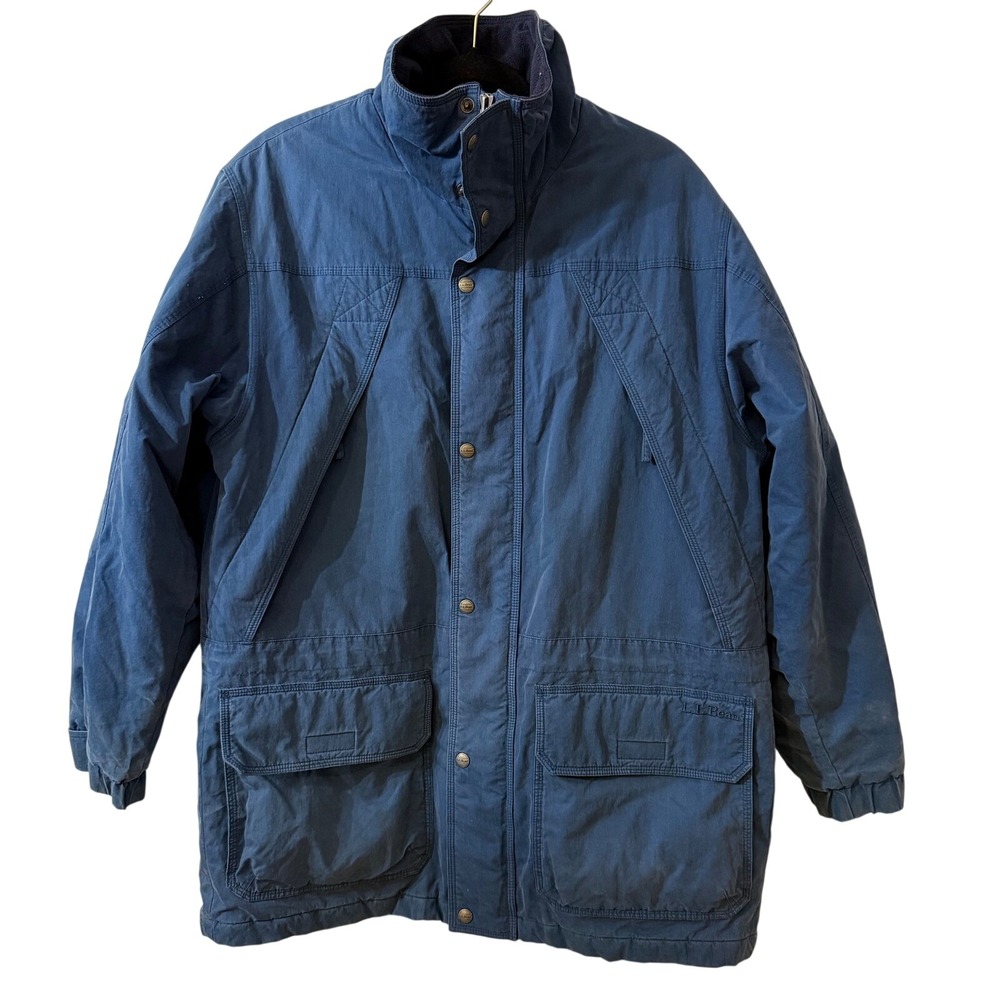 Vintage 90s L.L. Bean Baxter State Parka Blue Insulated Winter Jacket Medium Men